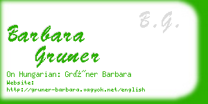 barbara gruner business card